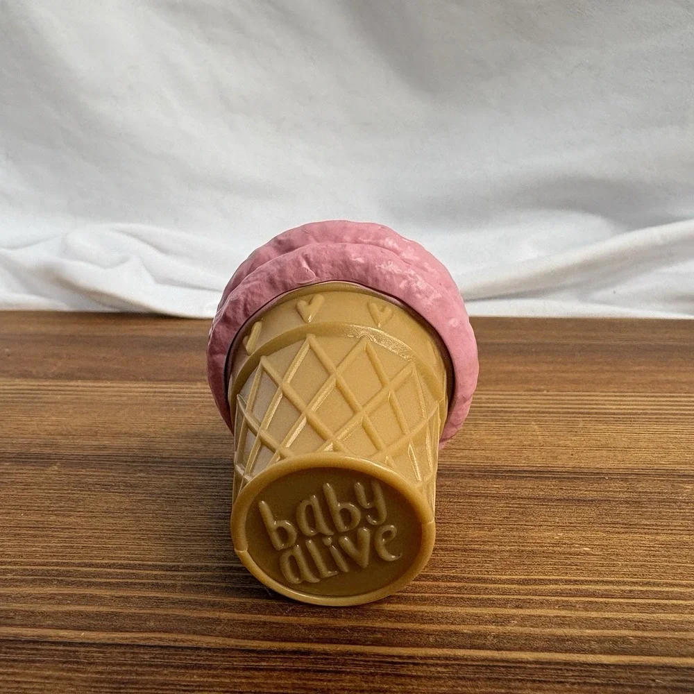 Baby Alive Ice Cream Cone Treat Pink Scoop Sprinkles Doll Food Replacement Toy